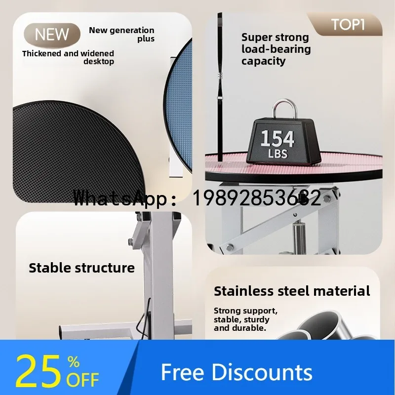B1 Electric Height Adjustable Table with Gas  , Rotating Round Table, Square Table for Cat and Dog Grooming and Haircutting