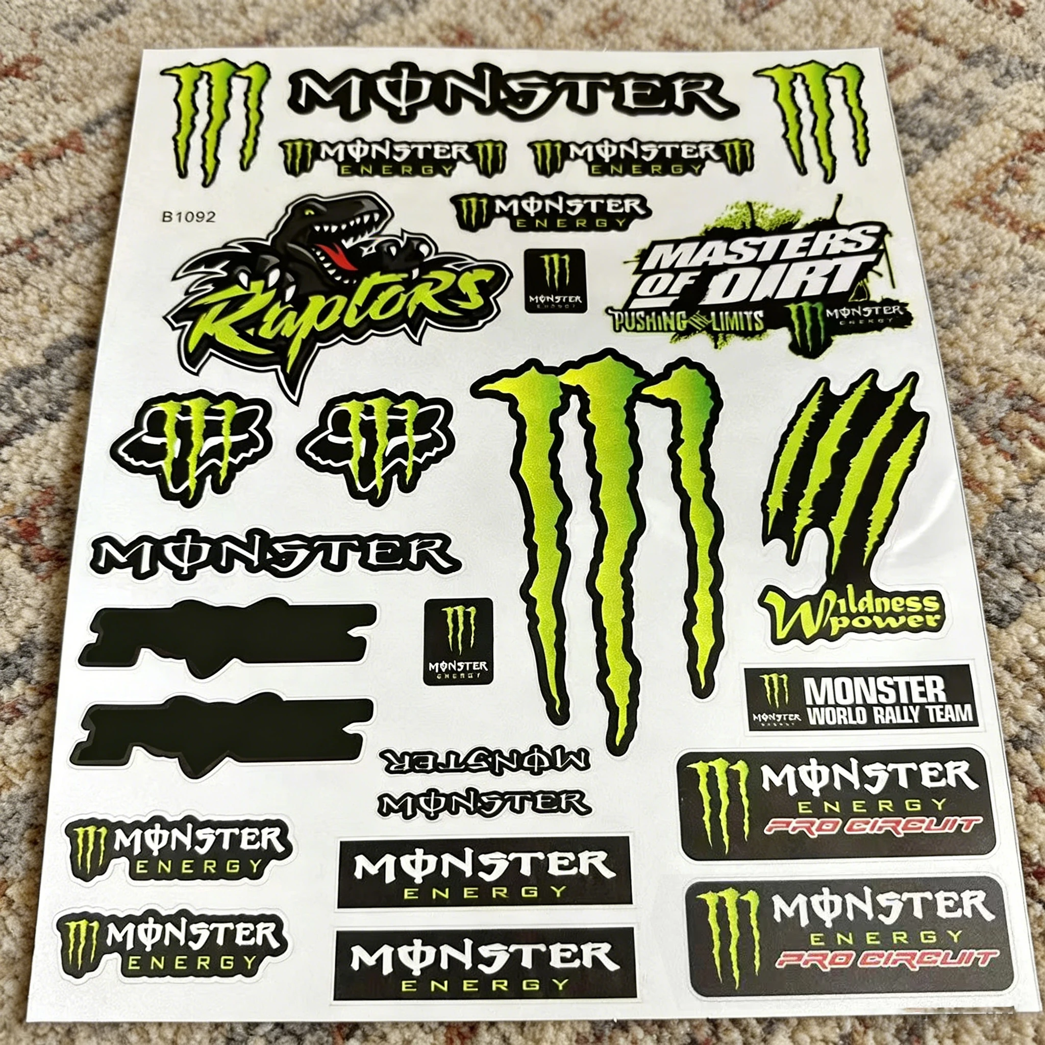 Vinyl Monster Energy Logo Motorrad-Aufkleber Tank-Abziehbilder-Set