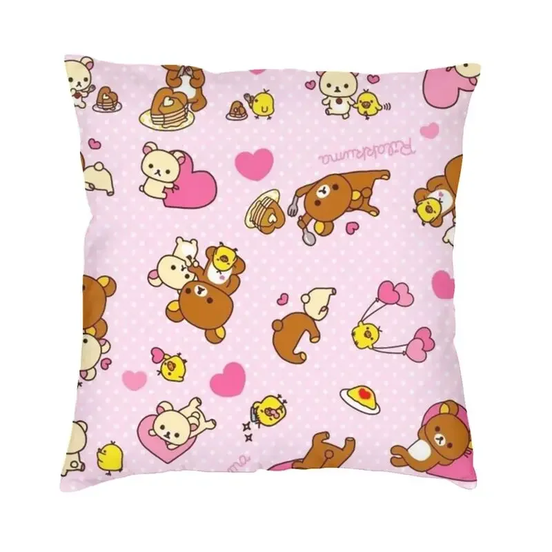 Japanese Video Game Characters Cushion Cover Double Side Printing Rilakkuma Throw Pillow Case Fashion Pillowcase Home Decoration