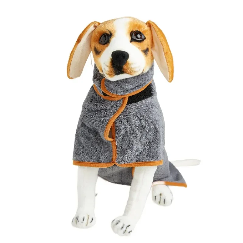 1pcs Pet Drying Coat Absorbent Bathrobe Towel Large Medium Small Dog Super Fast Drying Moisture Bath Bags Robe Soft Adjustable