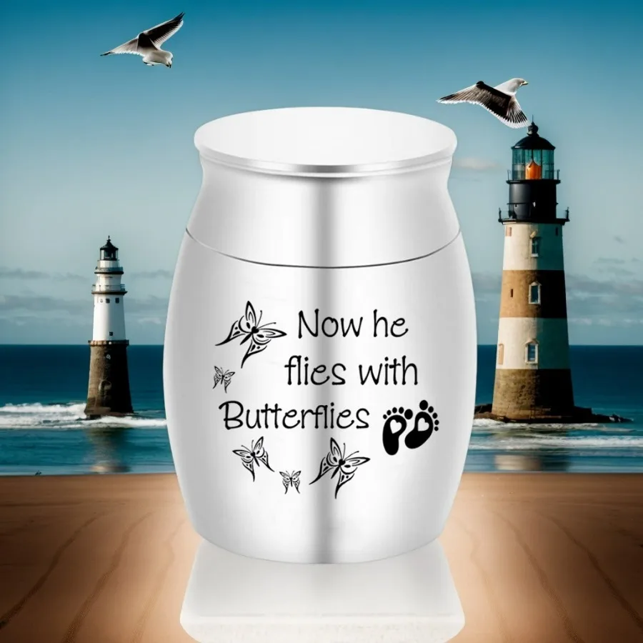 جرة حرق الحيوانات الأليفة التذكارية |   جرة رماد سيراميك مطبوعة بمخالب للكلاب والقطط، ختم محكم الغلق |   تذكار للعرض المنزلي