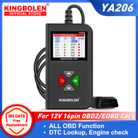 KINGBOLEN YA206 Code Reader Car Scanner Engine check OBDII EOBD Battery Test Auto Diagnostic Tool OBD2 Scanner PK CR3001 KW310