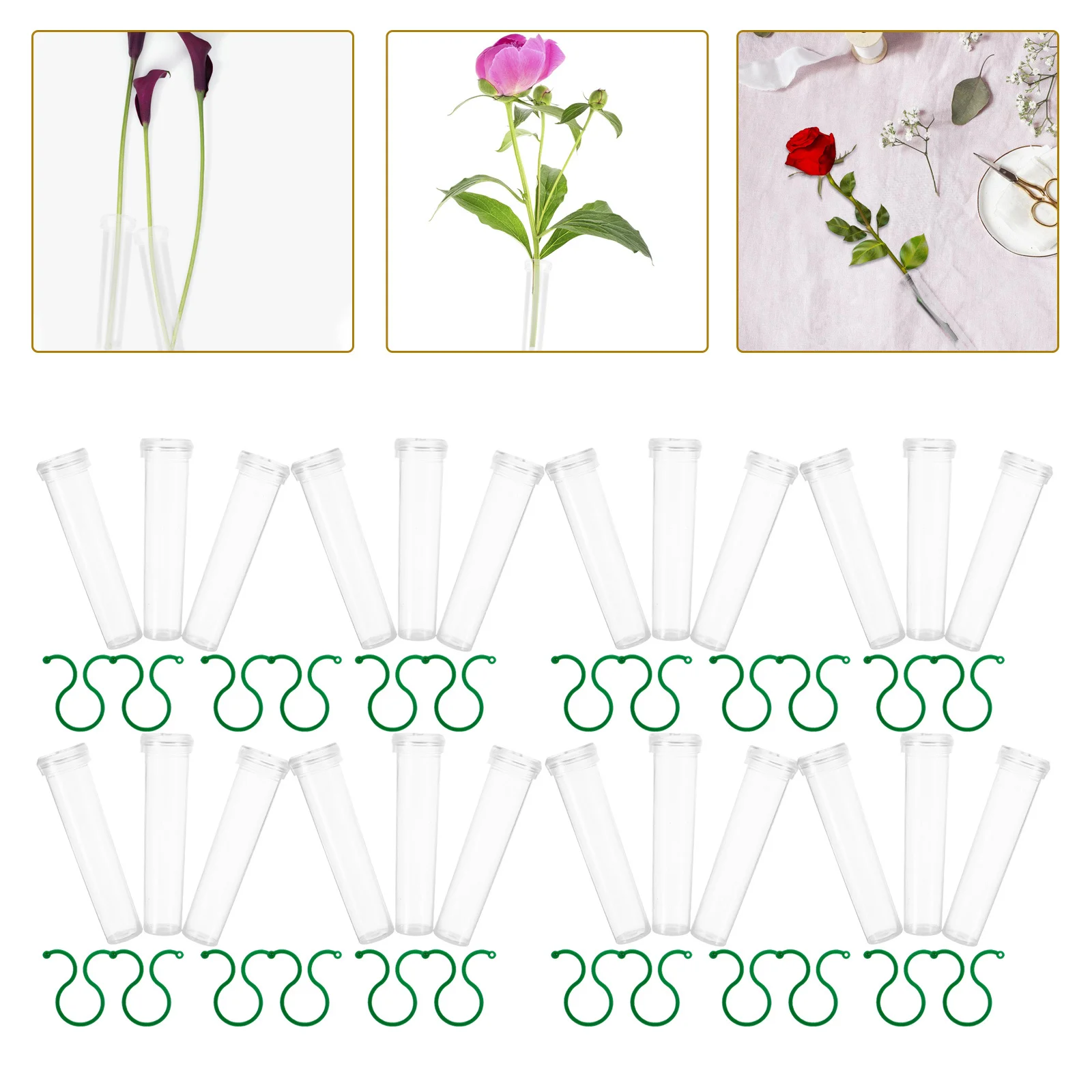

CIYODO Flower Moisturizing Tubes Reusable for Arrangement Garden Floral Water Test Accessories