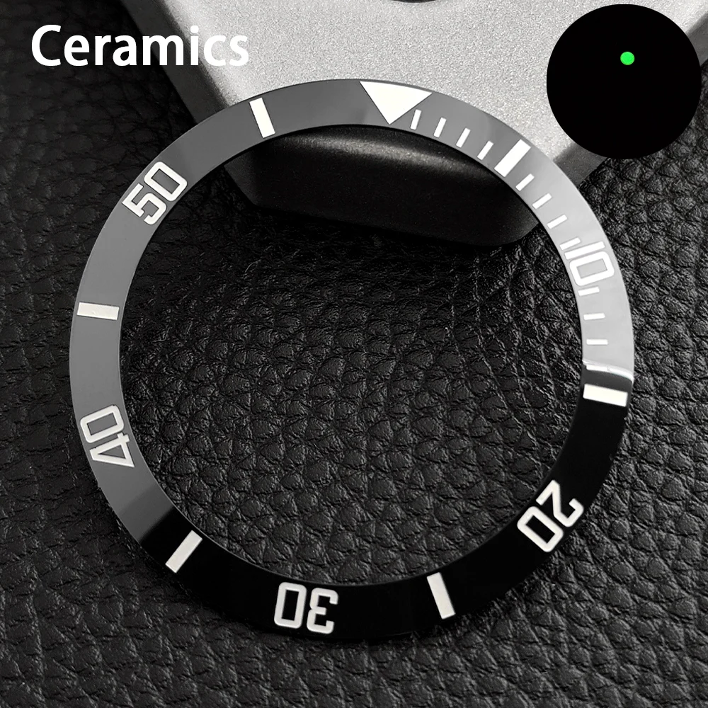 37,5mm*30,5mm Uhrenlünette Passend für Austauschbare Mechanische Uhrengehäuseteile Keramik/Aluminium-Lünette Uhrenzubehör – Detail 11
