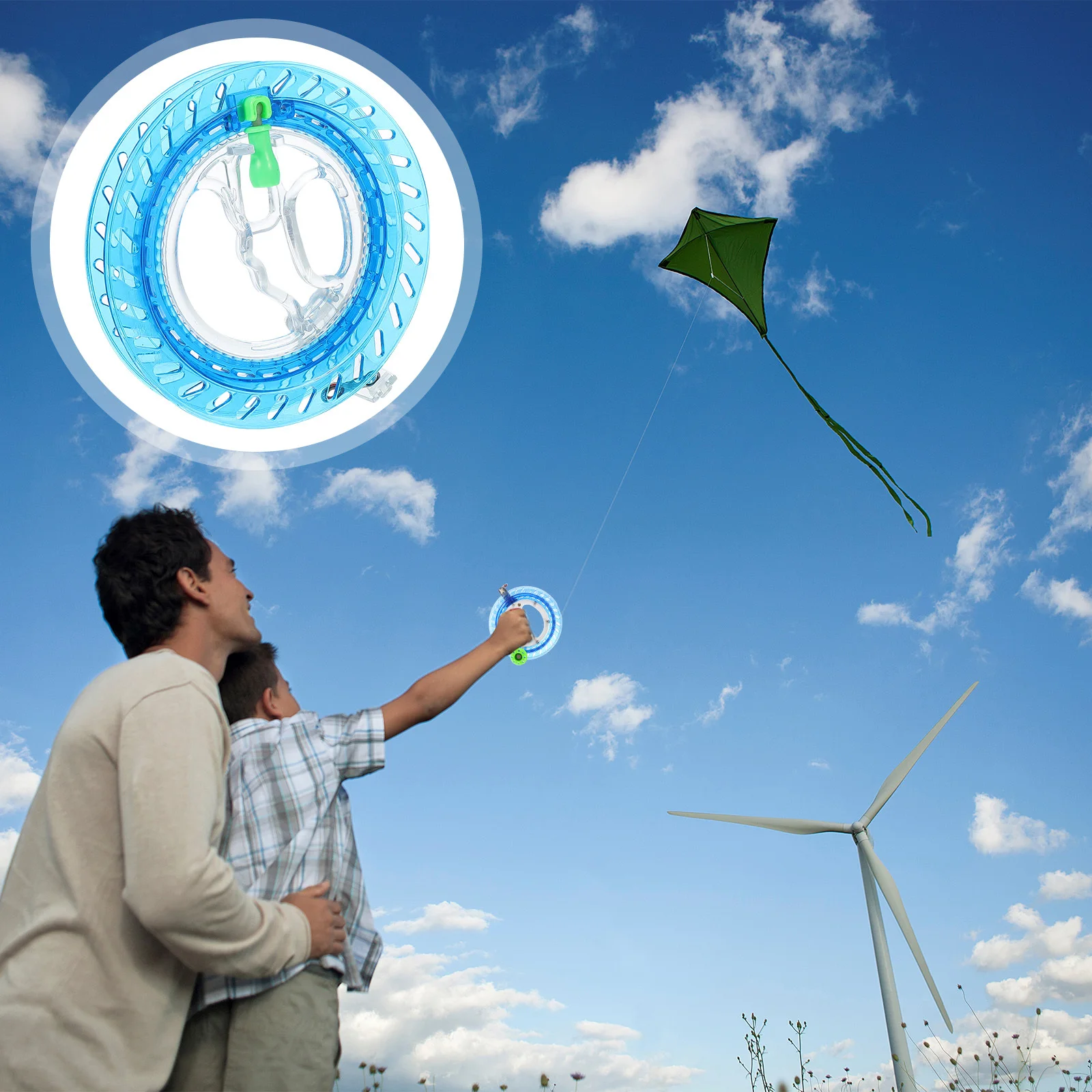 

Professional Kite Line Wheel Smooth Rotation Portable Kite String Winder High Resistance Bearing Reel Outdoor Flying Spool Kit