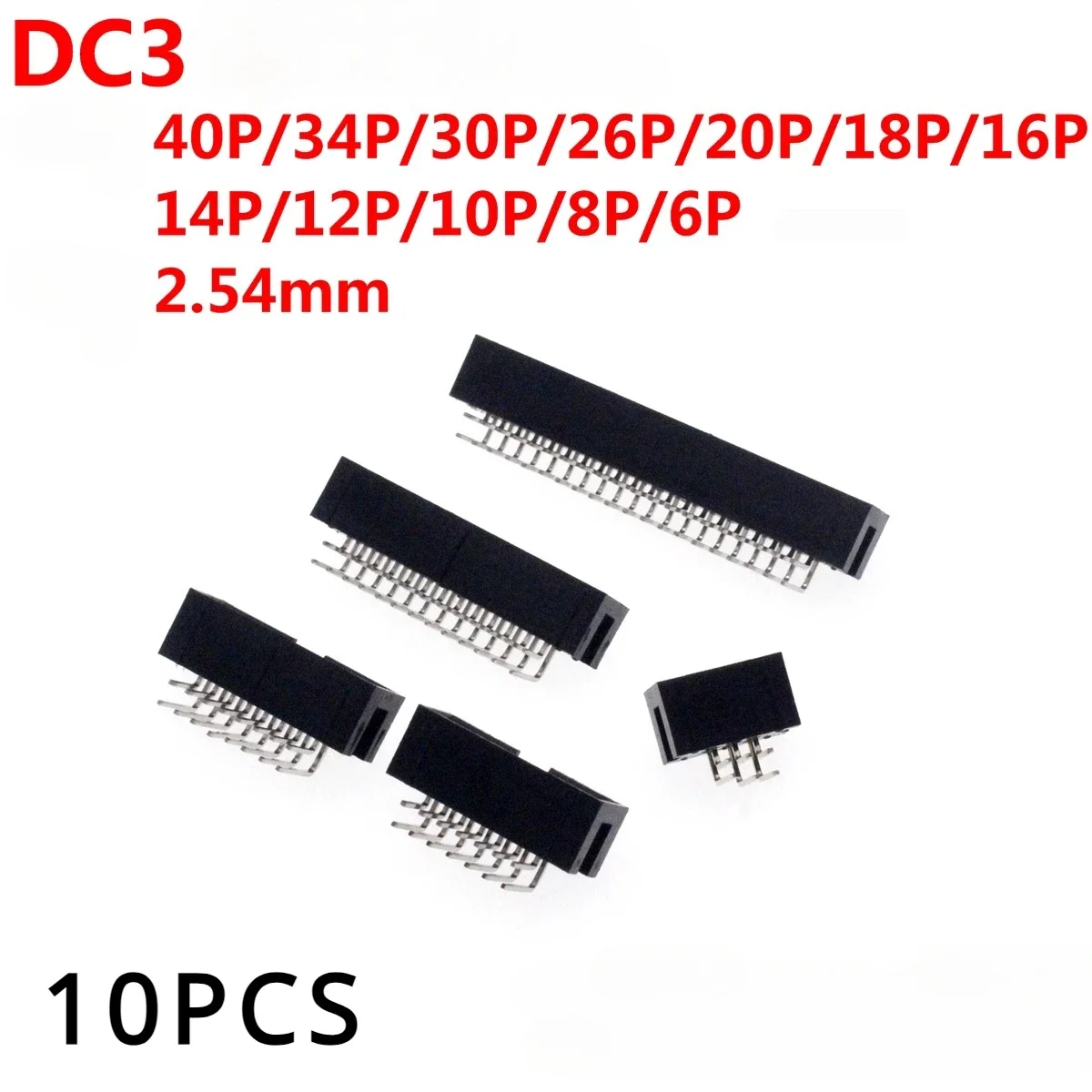 10Pcs DC3 2.54Mm So…