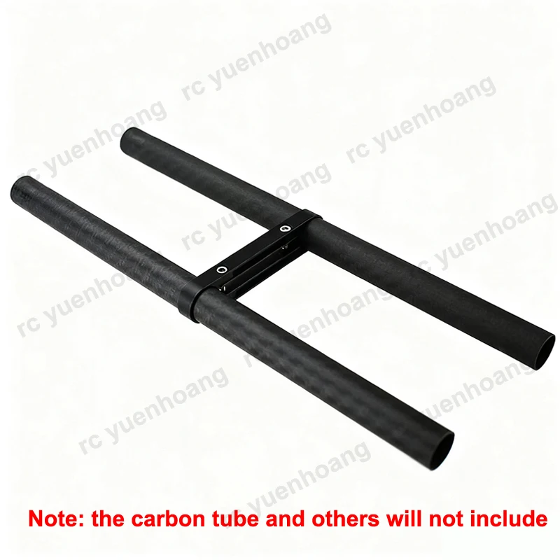 Pince à Tube en carbone à double tuyau de 16mm, 2 pièces, Clip à 2 trous, connecteur de fixation de Tube de train d'atterrissage en alliage d'aluminium pour pièce de Drone RC multi-axes