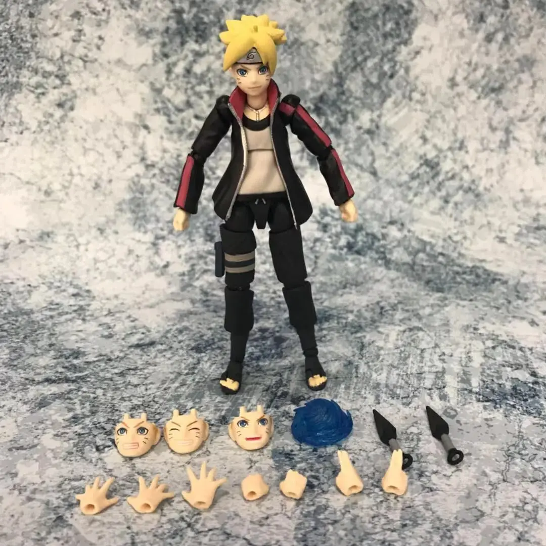 Anime Naruto Boruto Uzumaki SHF figura de acción Naruto próximas generaciones Uzumaki Boruto figura muñeca modelo juguetes regalo