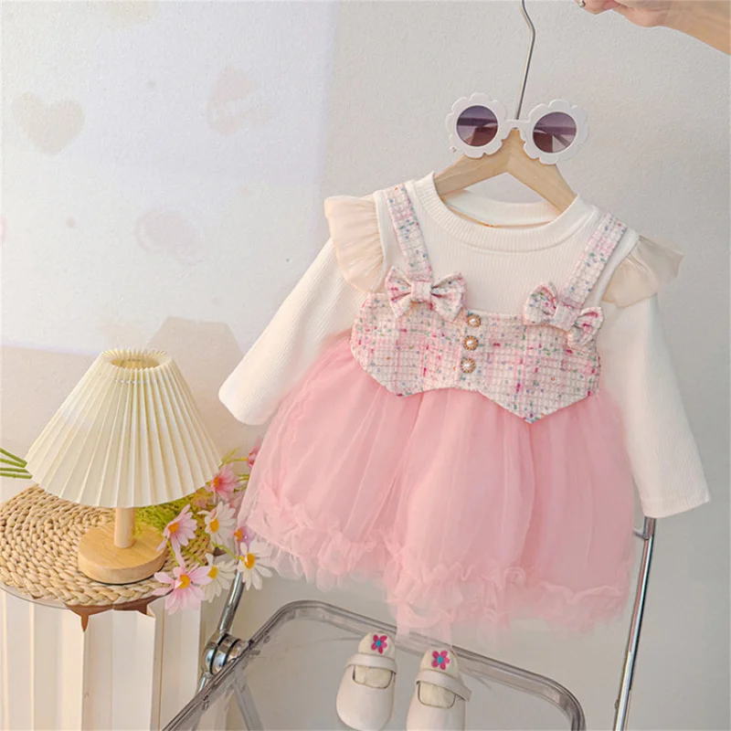 New Stylish Children's Princess Dress Spring Girls' Dress Children's Clothing Super Fairy Girl Dress Spring Autumn Fashion