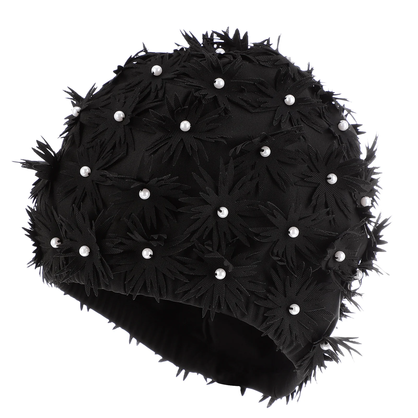 قبعة سباحة نسائية خفيفة الوزن وصديقة للبيئة بتصميم زهور ثلاثية الأبعاد، قبعة سباحة مريحة قابلة للتنفس لحمام السباحة والشاطئ للنساء