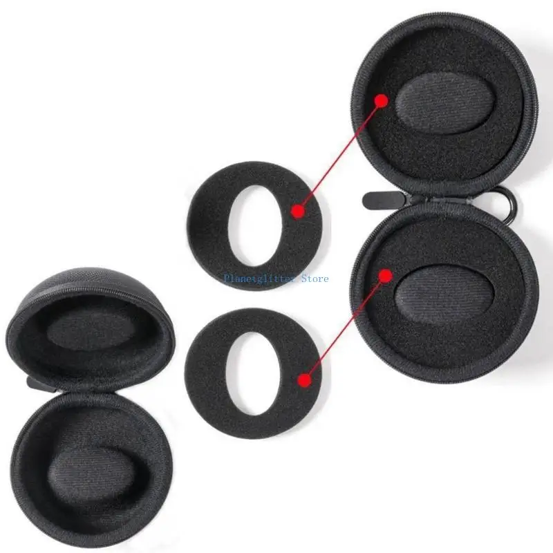 

652B Portable Watch Travel Case Cushioned Round Portable Watch Holder for Travel