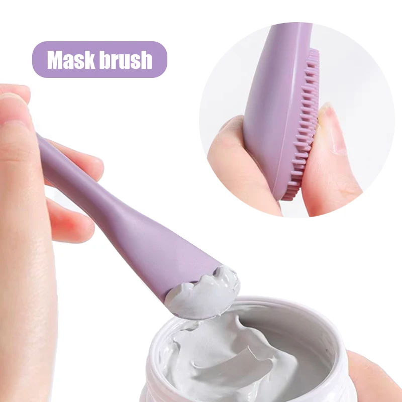 Silicone Face Mask Brush Brush Facial Deep Pore Skin Care Scrub Cleanser Tool With box Facial Cleansing Brush  Face Scrubber