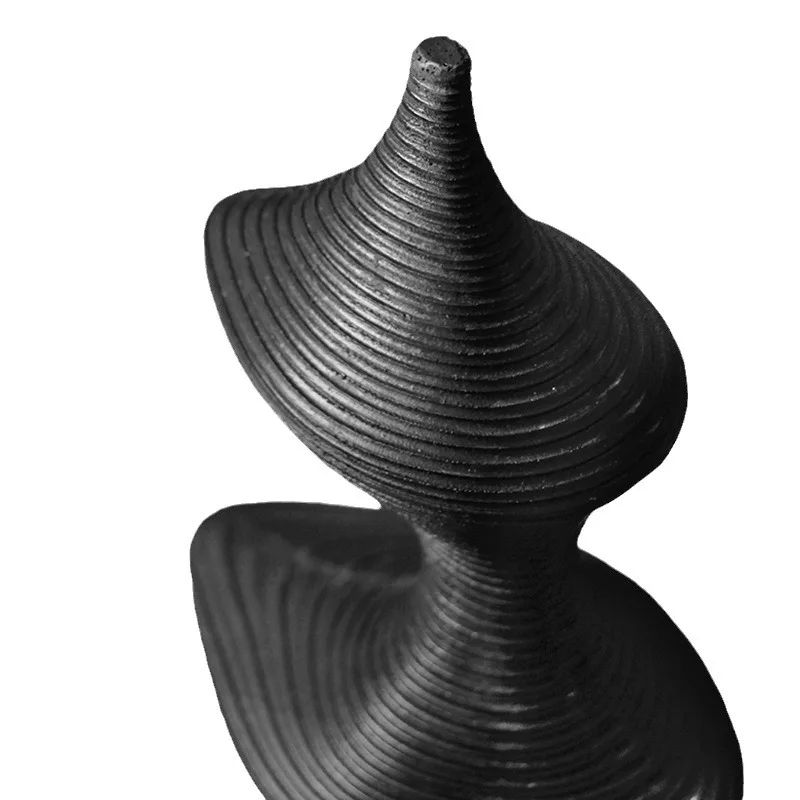 

Modern minimalist black geometric resin ornament creative sculpture artwork model room hotel living room decoration