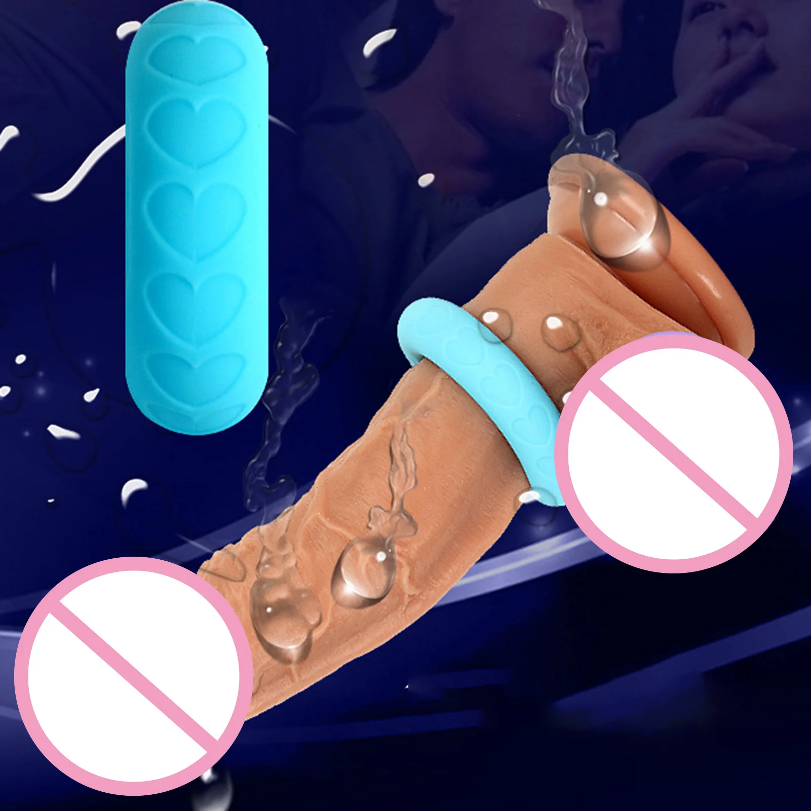 Anillo de pene erótico para hombres, Juguetes sexuales de Rock para Semen, orgasmo de alta sensibilidad, retraso físico de eyaculación, productos sexuales acanalados, 15,5/20mm