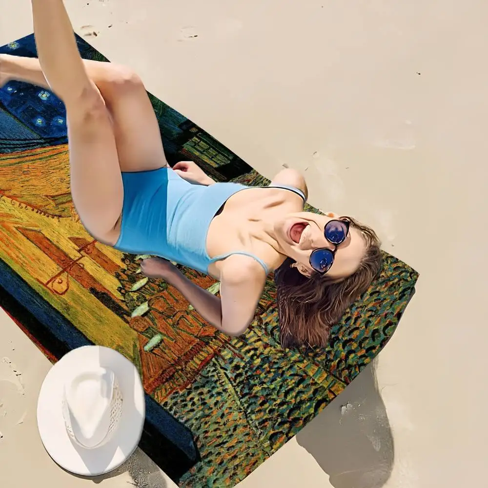 Vincent Van Gogh Collection Paintings Canvas Prints Beach Towel Colorful Bath Towels For Custom Sand Free Beach Yoga Spa