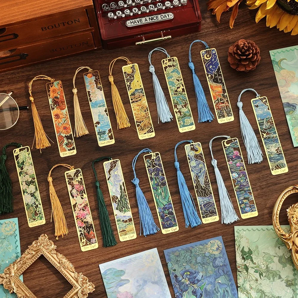 

Набор из 12 шт., винтажная металлическая закладка для рисования, полая длинная кисточка, закладка для студентов, инструмент для чтения, любители книг, друзья, офис, школа