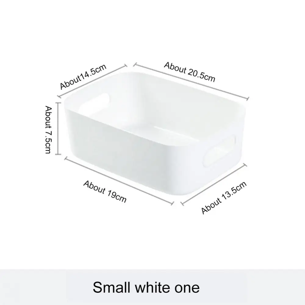 Plastic Sundries Storage Basket Desktop Cosmetic Snack Organizer Household Kitchen Bathroom Sorting Box Container with Handle