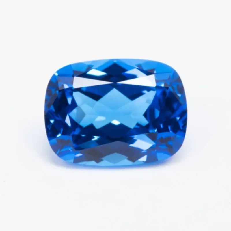 Top Lab Grown Cobalt Spinel Rectangular Cushion Shape Cut VVS1 Charms DIY Jewel Making Material Selectable  AGL Certificate