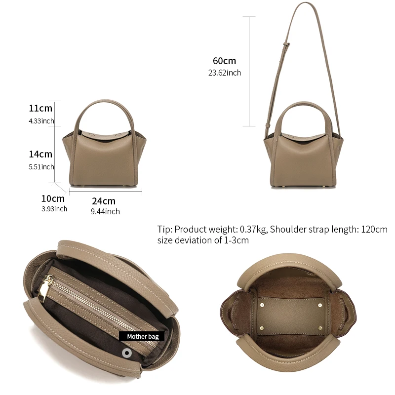 Women Casual Large Capacity Retro Bag Ladies Cow Genuine Leather Shoulder Bags Female Fashion High Quality Soft Cowhide Handbag