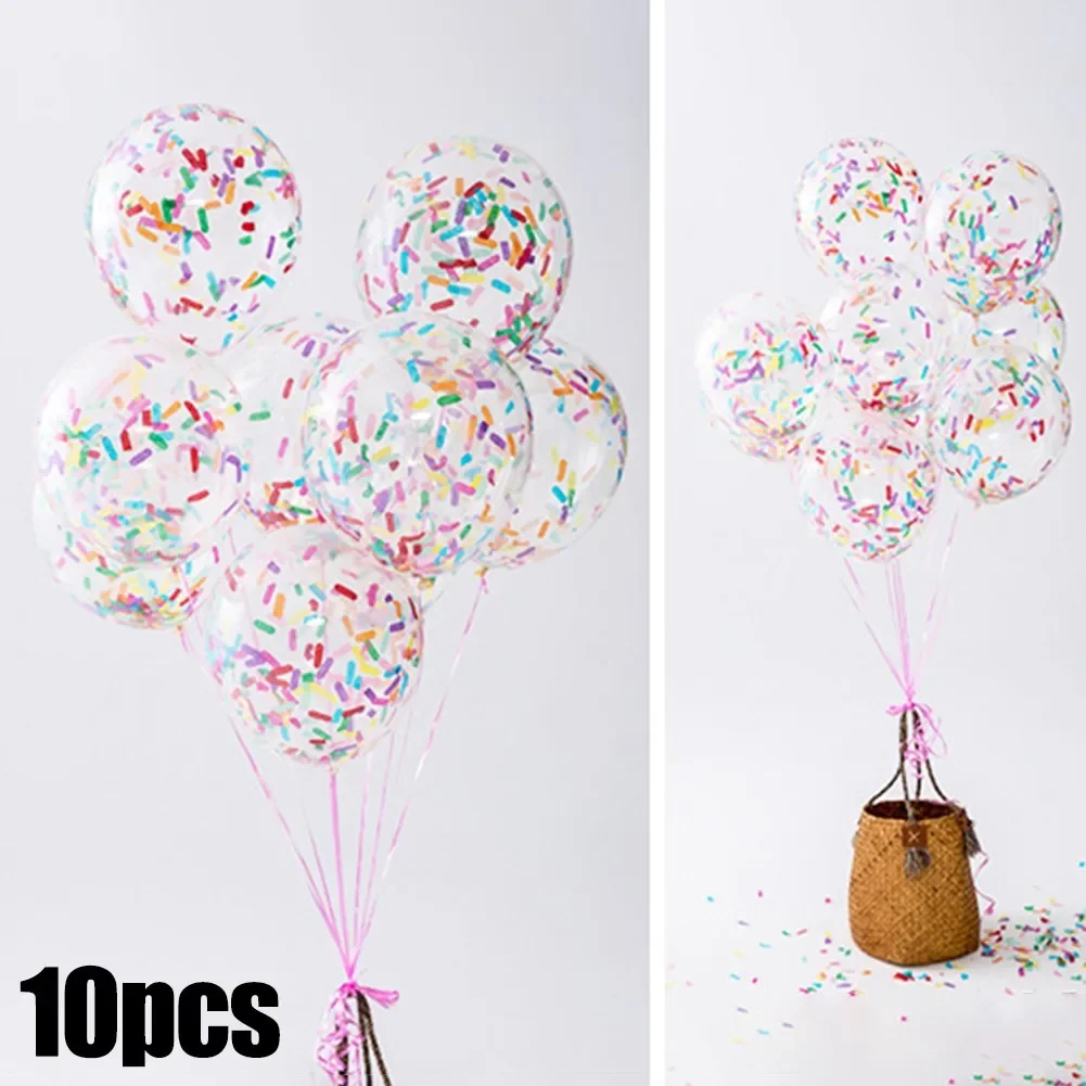 

10× Ice Cream Balloons Birthday Wedding Decoration Strips Paper Confetti Ballons Banquet Decoration Birthday Party Wedding Decor