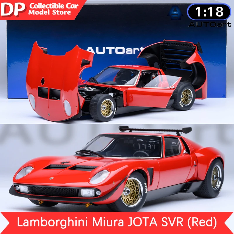 

AUTOart 1:18 Scale Lamborghini Miura JOTA SVR (Red) Premium Collectible Alloy Car Model Diecast, Ship Now