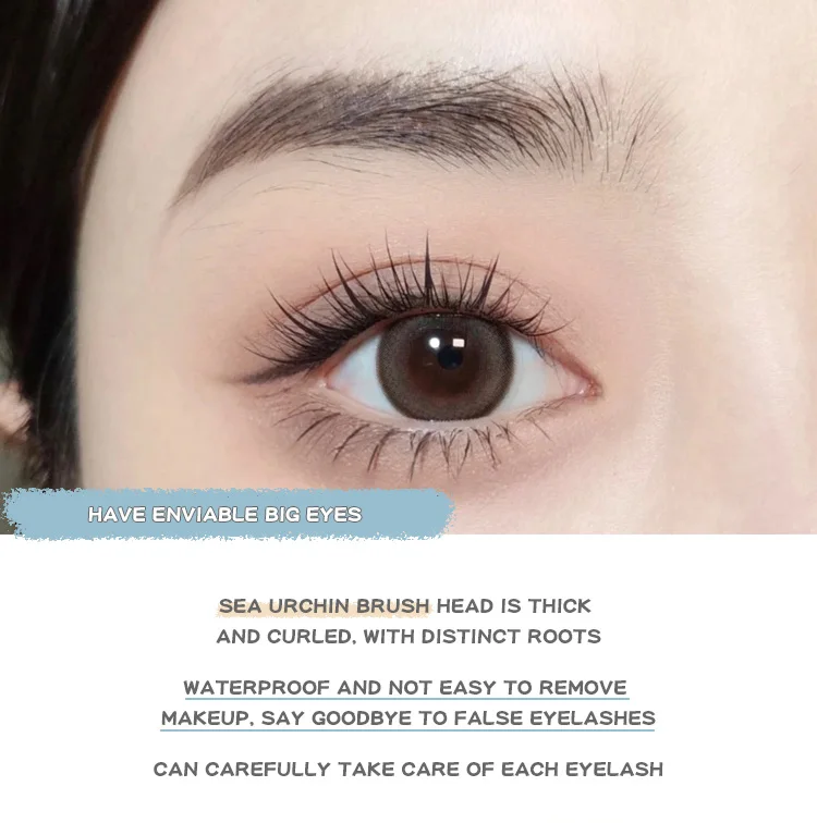 Gege Bear Dream Party Curly Black Sun Flower Mascara Cute Design All Day Long-Wearing Lash-Lengthening Thick Volume Eyelashes