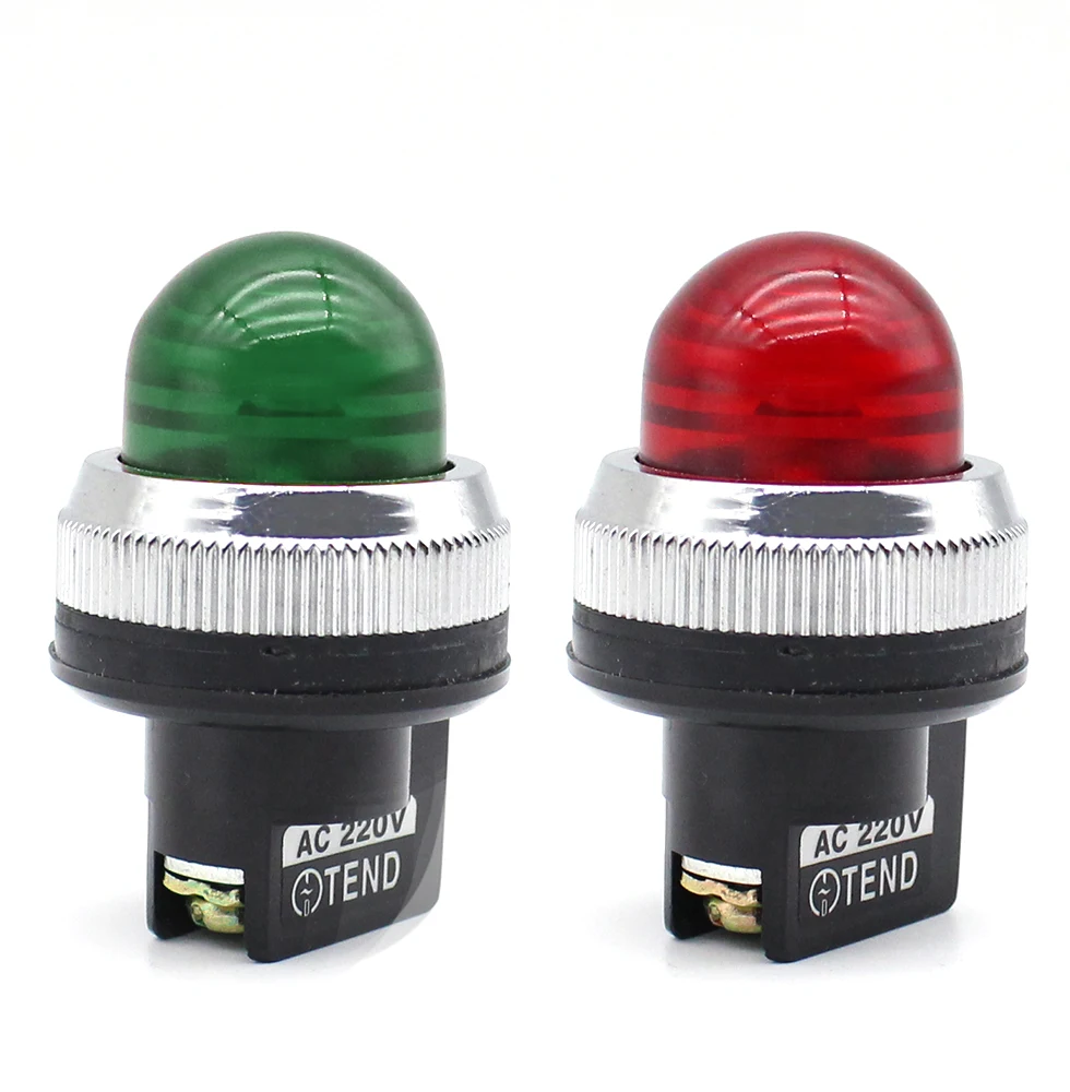 TPNR-25/30mm Machine Tool Indicator Light Warning Light 220V Red Green Yellow White Direct Signal Light