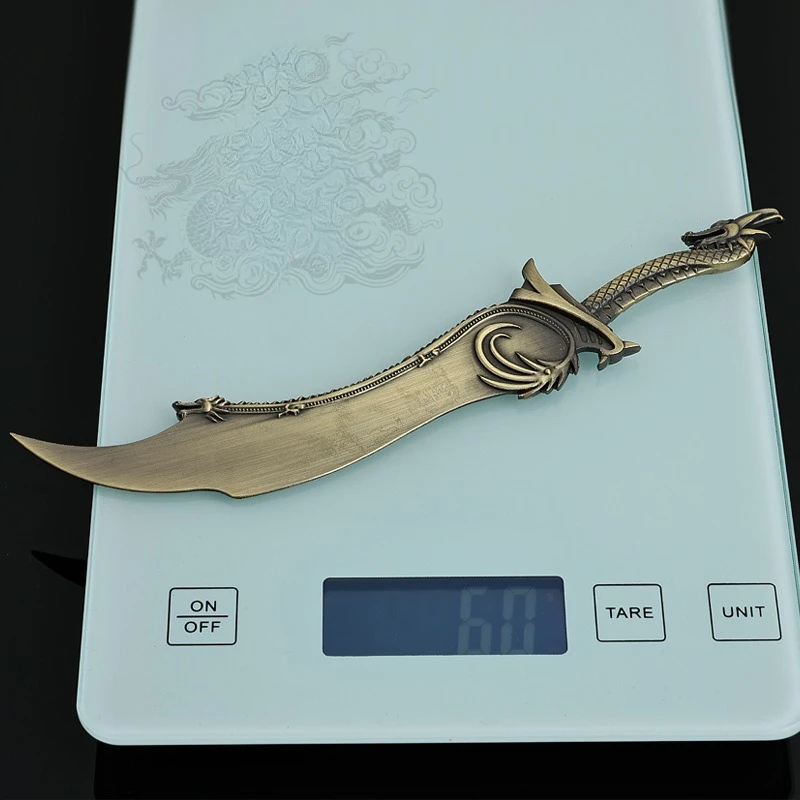 Épée du ciel et sabre de Dragon Zhang Wuji, couteau à creuser du Dragon, jouets en métal, épées artisanales, ornements, cadeau de Collection, 20cm/7,87 pouces