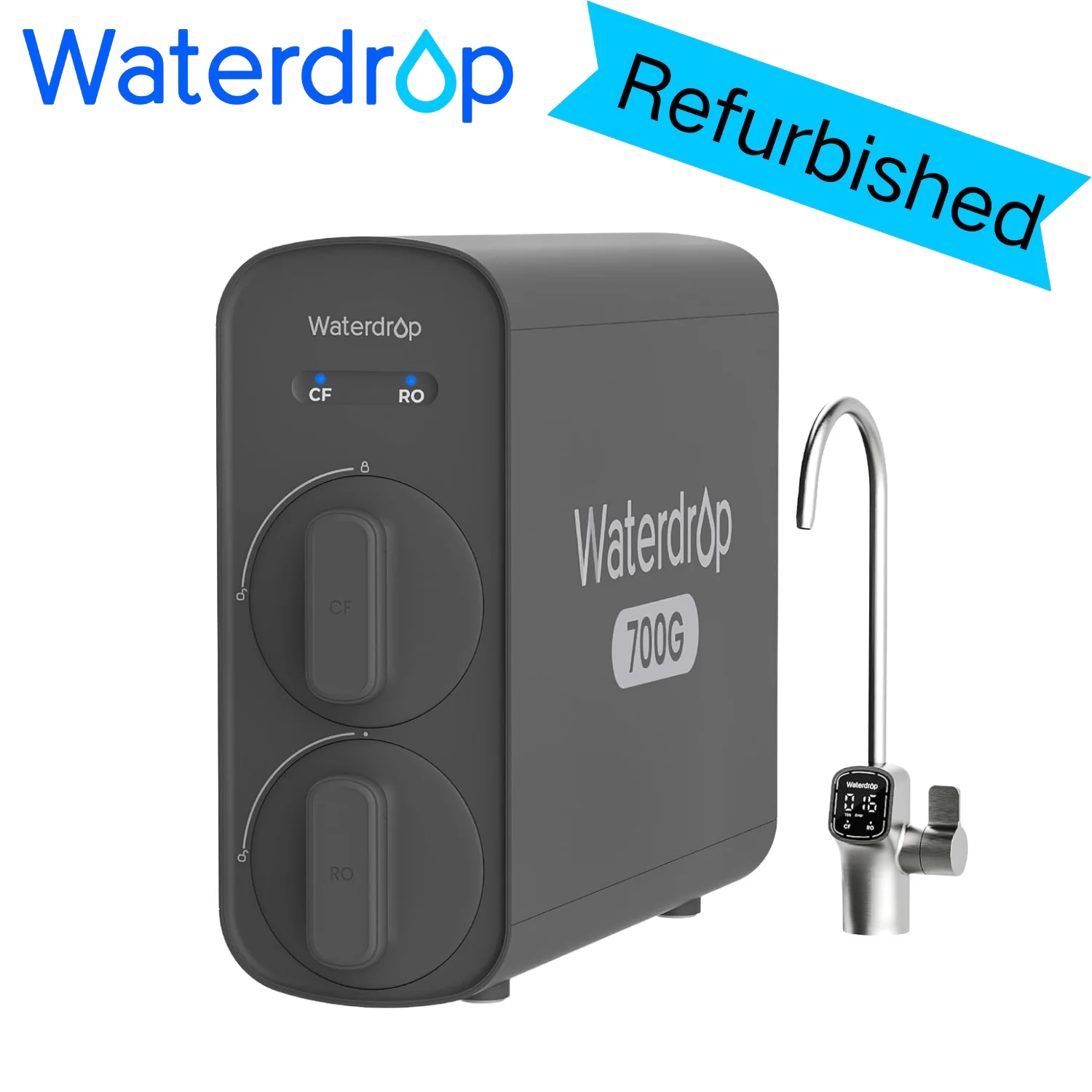 

Система обратного осмоса Waterdrop G5P700, быстродействующая система обратного осмоса 700G (восстановленная)