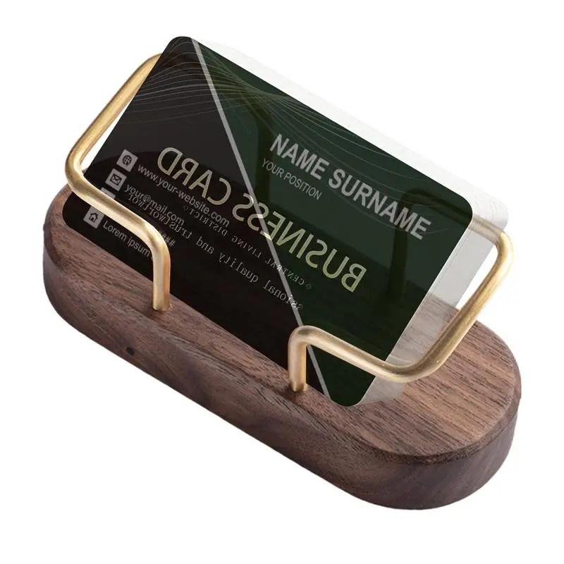 Wood Business Card Holder Postcard Holder Display Stand Luxury Exquisite Desk Business Card Stands For Exhibition Meetings