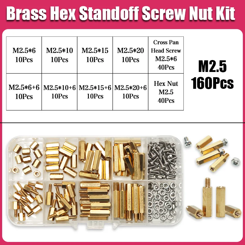 Messing Sechs kant Motherboard Abstands halter Phillips Abstand Schraube Mutter m2 m3 m4 Stecker Buchse Kupfer Abstands halter für elektronische DIY-Platine Schaltung – Detail 10
