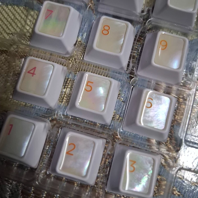 

Металлическая кейкап-каппа «Слезы русалки» с индивидуальным дизайном Cherry Profile, из цинкового сплава, с серебристой инкрустацией перламутром, для геймеров