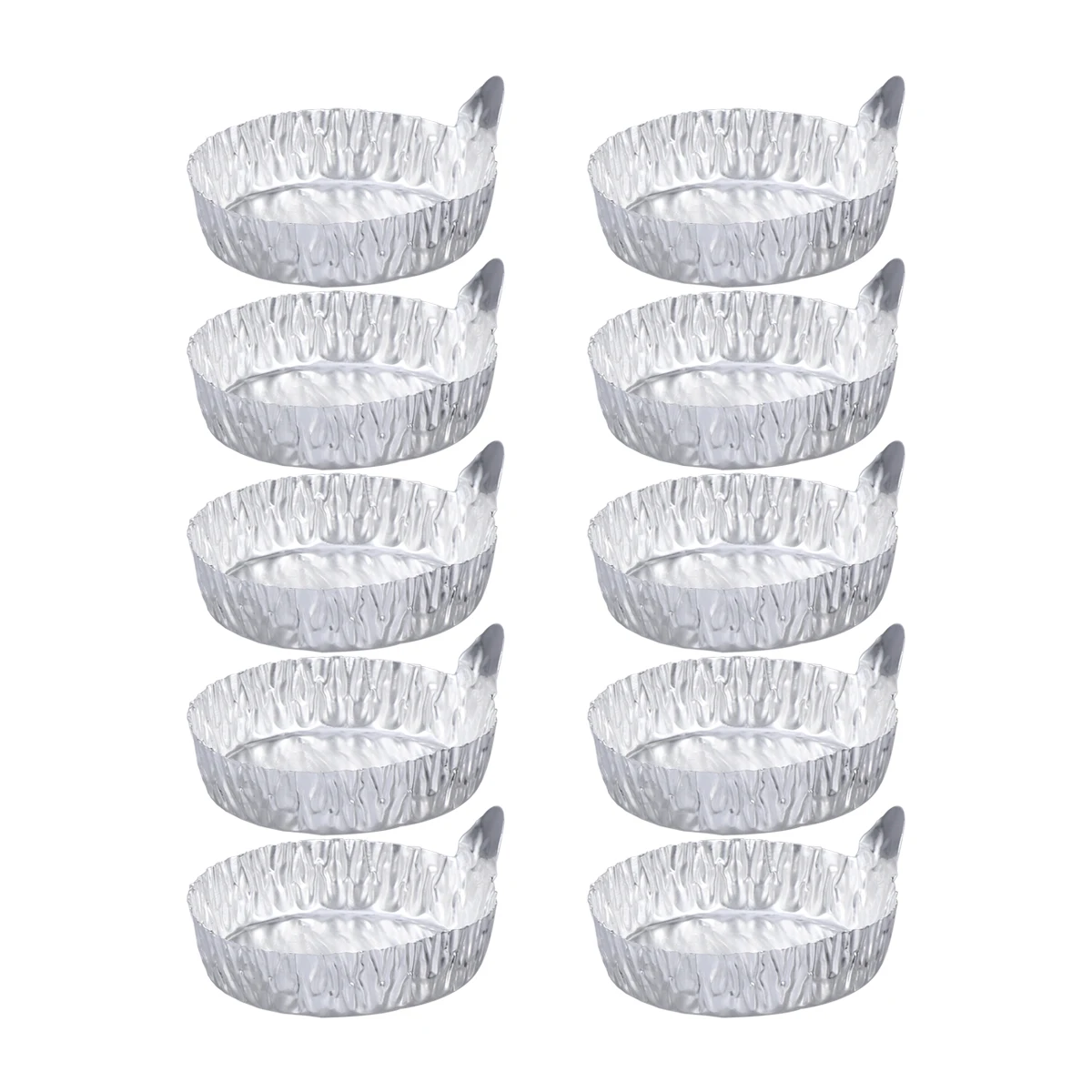 

10pcs Small Aluminium Plate Dispensing Storage Small Boats Evaporating Sample Holder Weighing Dish Weighing Dish
