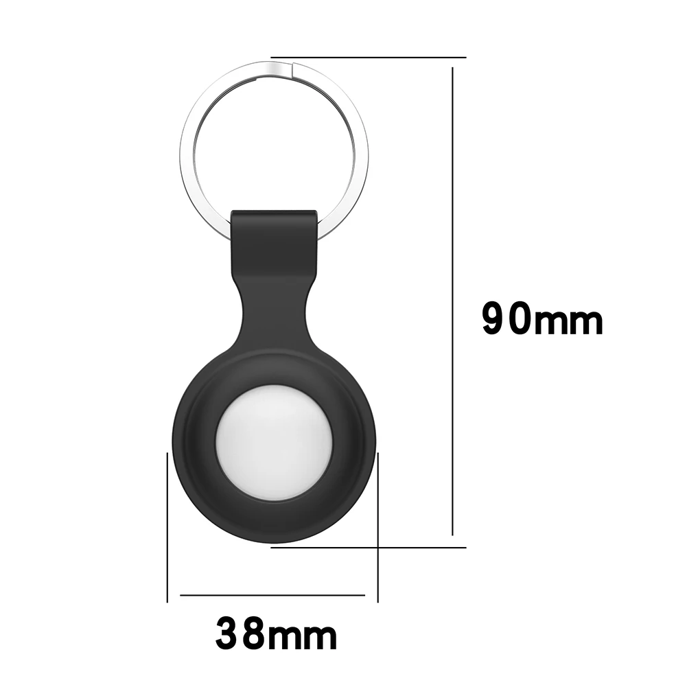Tracker Locator Stickers Silicone Case Anti-lost Protective Sleeve with Keychain Mount Soft Cover Protector for Apple Airtags