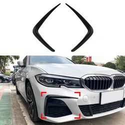 Car Front Bumper Spoiler Fog Lamp Cover Air Knife Splitter For BMW 3 Series G20 G21 G28 318i 320i 330d 330e M Sport 2019-2022