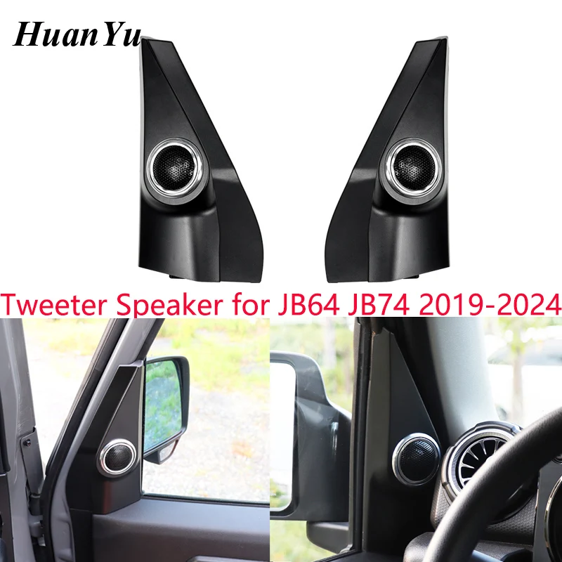 A-pillar Loundspeaker for For SUZUKI Jimny JB64 JB74 Interior Accessories Horn Kits Front Door Tweeter Speaker Cover 2019-2024