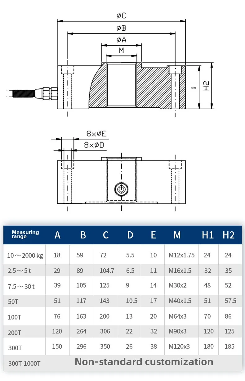 Spoke type weighing force and tension pressure sensor JLBU-1 weight gravity high precision