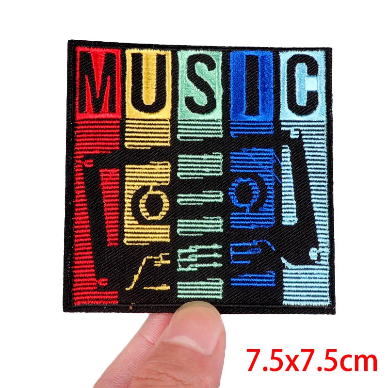 Rock/Schädel Stickerei Patch Band Patch Eisen auf Patches für Kleidung thermoadhäsive Patches auf Kleidung DIY Punk Stil Nähen Aufkleber – Detail 3