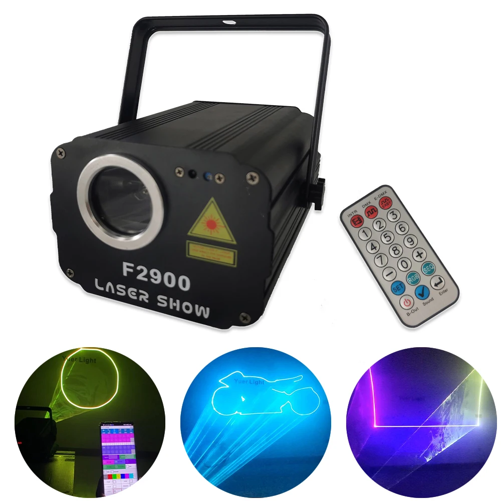 

2W RGB Animation Laser Light Projector DMX512 APP DJ Party Laser Light RGB Laser for Indoor and Outdoor Garden Stage Light