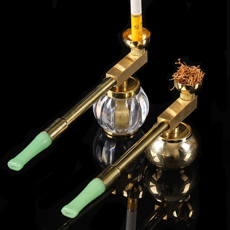 

Brass Hookah Dry Tobacco Bag Filter Cigarette Holder Retro Filter Smoking Pipe Long Rod Photo Performance Prop Mouthpiece Cigar