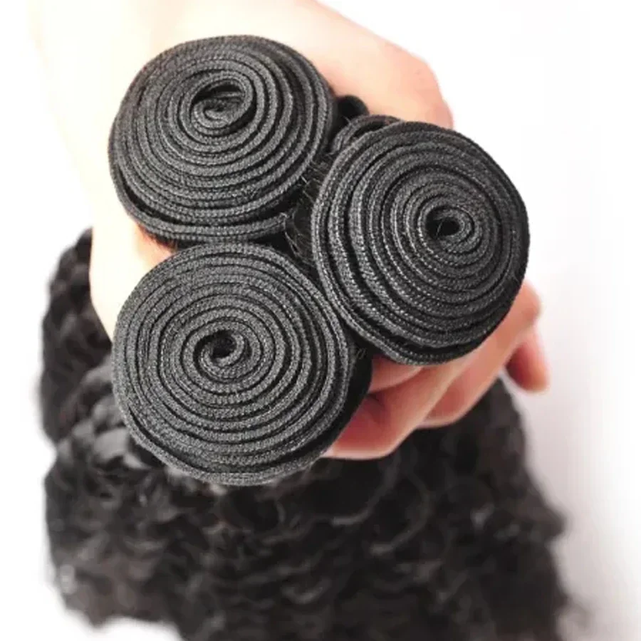 Missanna Curly Bundles Human Hair Bundles Brazilian Kinky Curly weave 1/3/4 Bundles Human Curly Hair Bundle Natural Human Hair