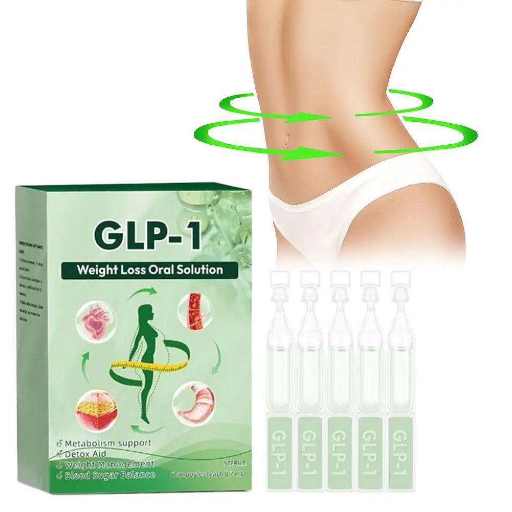 GLP-1 Advanced Oral Supplement 4 Ampoules Detox Support Metabolic Health Fast Absorption Body Shaping Weight Management Care