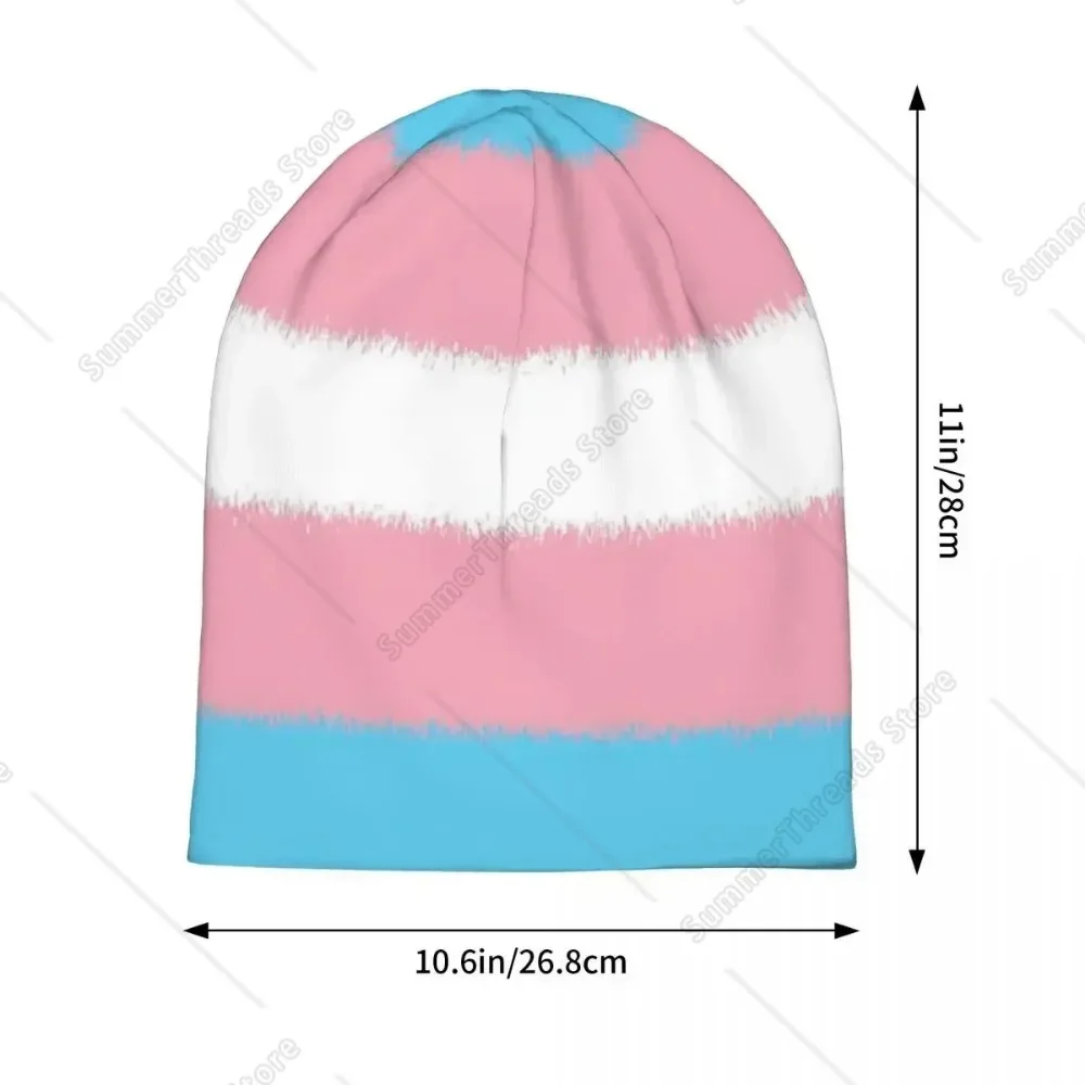 المتحولين جنسيا العلم Lgbt فخر الدافئة محبوك قبعة الهيب هوب بونيه قبعة الخريف الشتاء في الهواء الطلق قبعات حريمي للجنسين الكبار #2