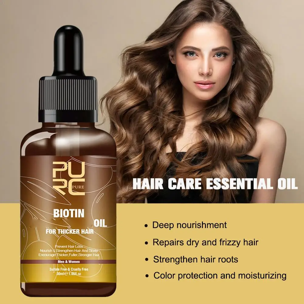 Biotin Hair Essence Oil Ginger Anti-hair Loss Serum Scalp Treatment Deep Nourishing And Moisturizing Hair Care Products