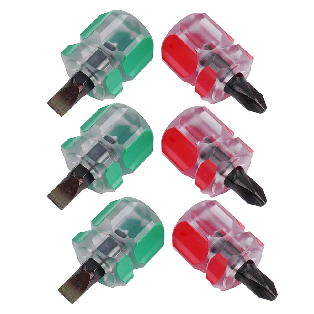 Flat Head Screwdriver Essential Screwdriver Kit for Household Repairs Flat & Cross Head Screwdrivers 6Pcs Included