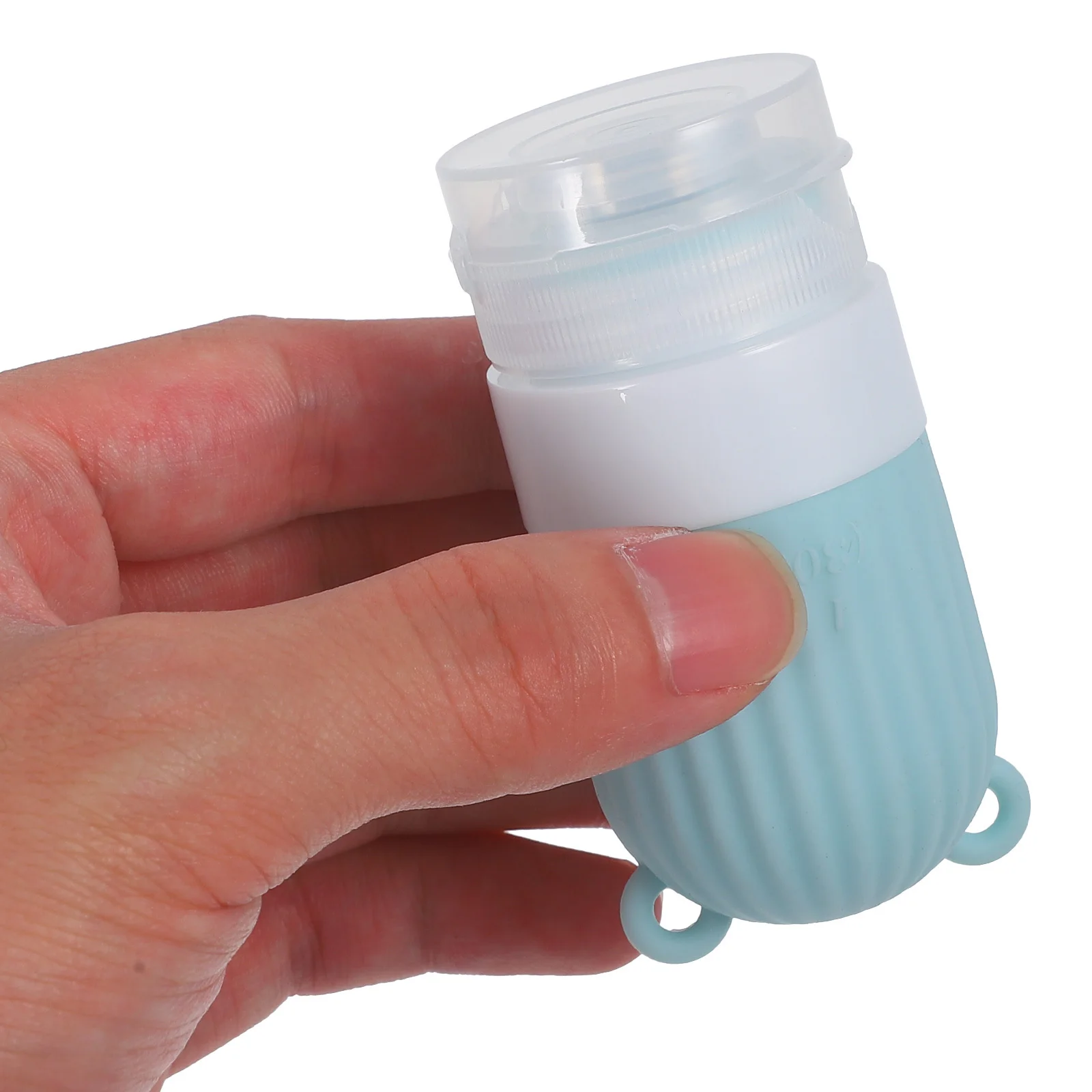 

4Pcs Travel Makeup Bottles Empty Silicone Cream Jars Portable Small Squeezing Containers Travel Size Lotion Dispenser