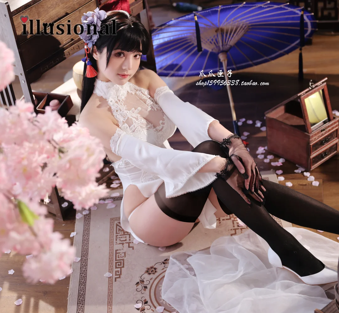 illusional Custom size made Azur Lane ROC Yat Sen Cosplay Costume  ROC Yat Sen Dress Cheongsam Female Halloween Costumes