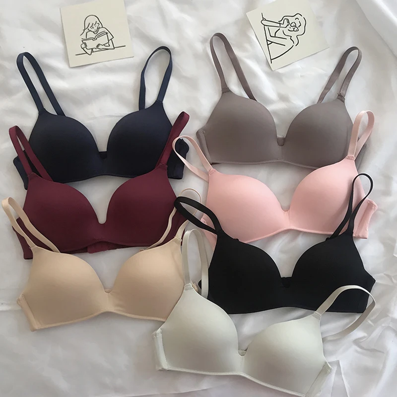 Bra For Women Comfort Wireless Gather Sexy Underwear For Women Push Up Simple Lingerie Seamless Brassiere Bralettle