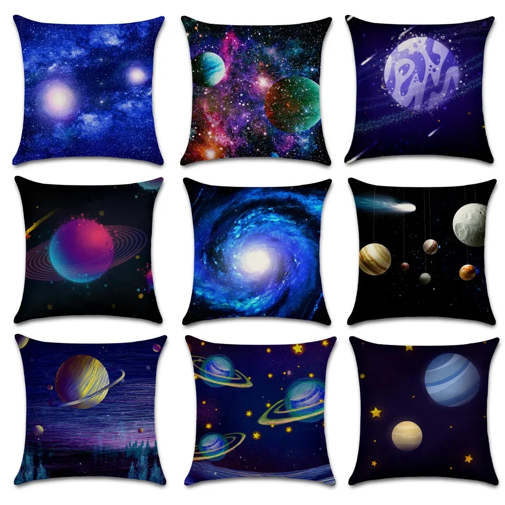 

Coreless Linen Car Pillow Sofa Window Cushion Cover Home Decor Cosmic Sky