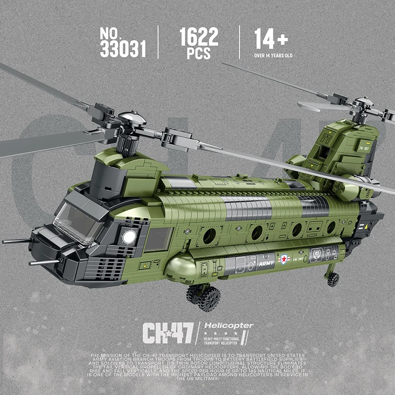 CH-47 치누크 수송 비행기 빌딩 블록, 군사 무장 - Kids Toys Helicopter 리뷰 및 가격